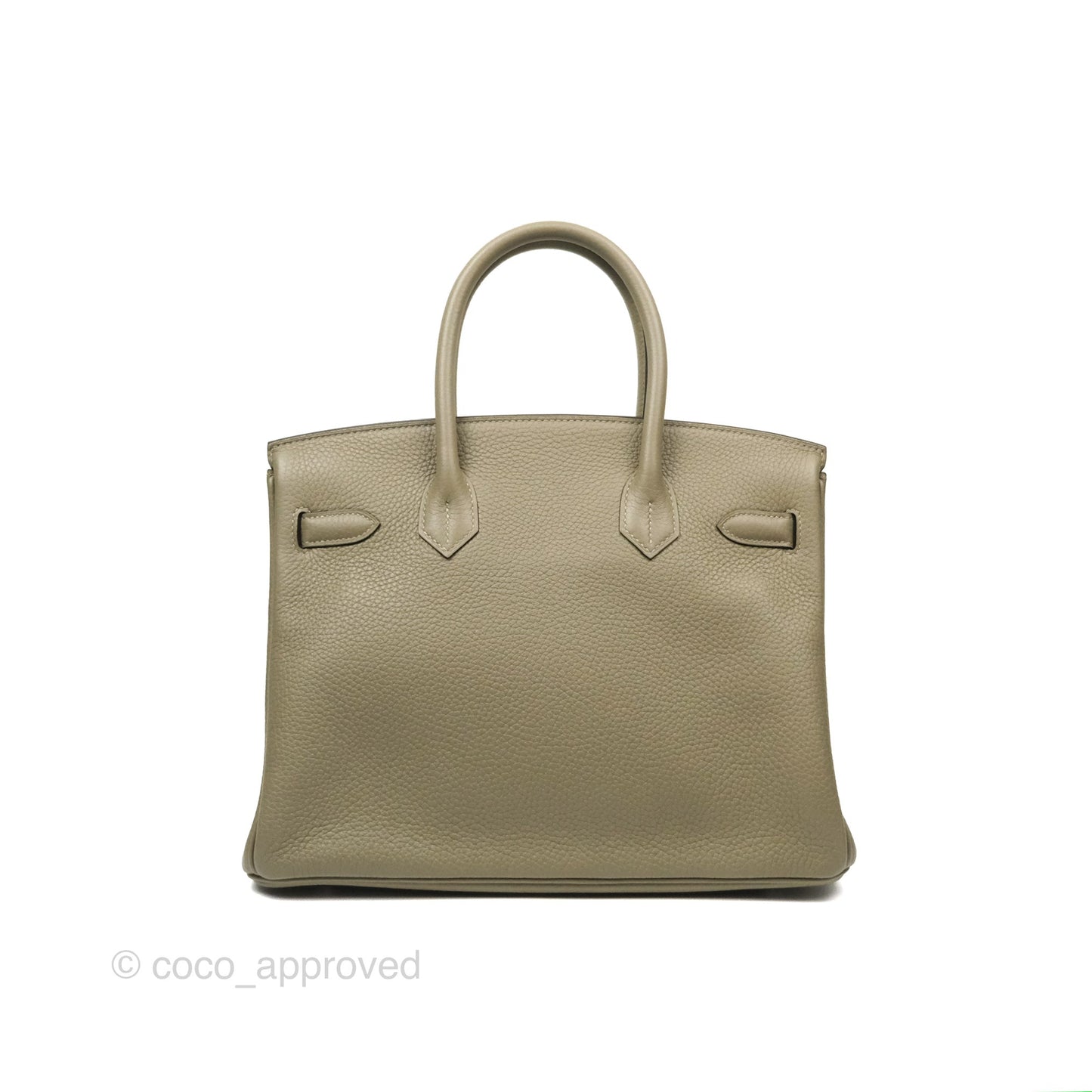 Hermès Retourne Birkin 30 Sauge Clemence Palladium Hardware