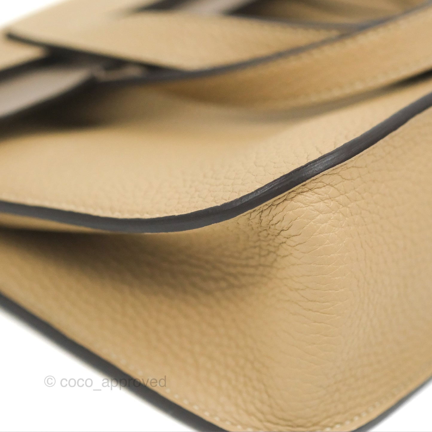 Hermès Halzan 25 Trench/Etoupe Clemence Gold Hardware