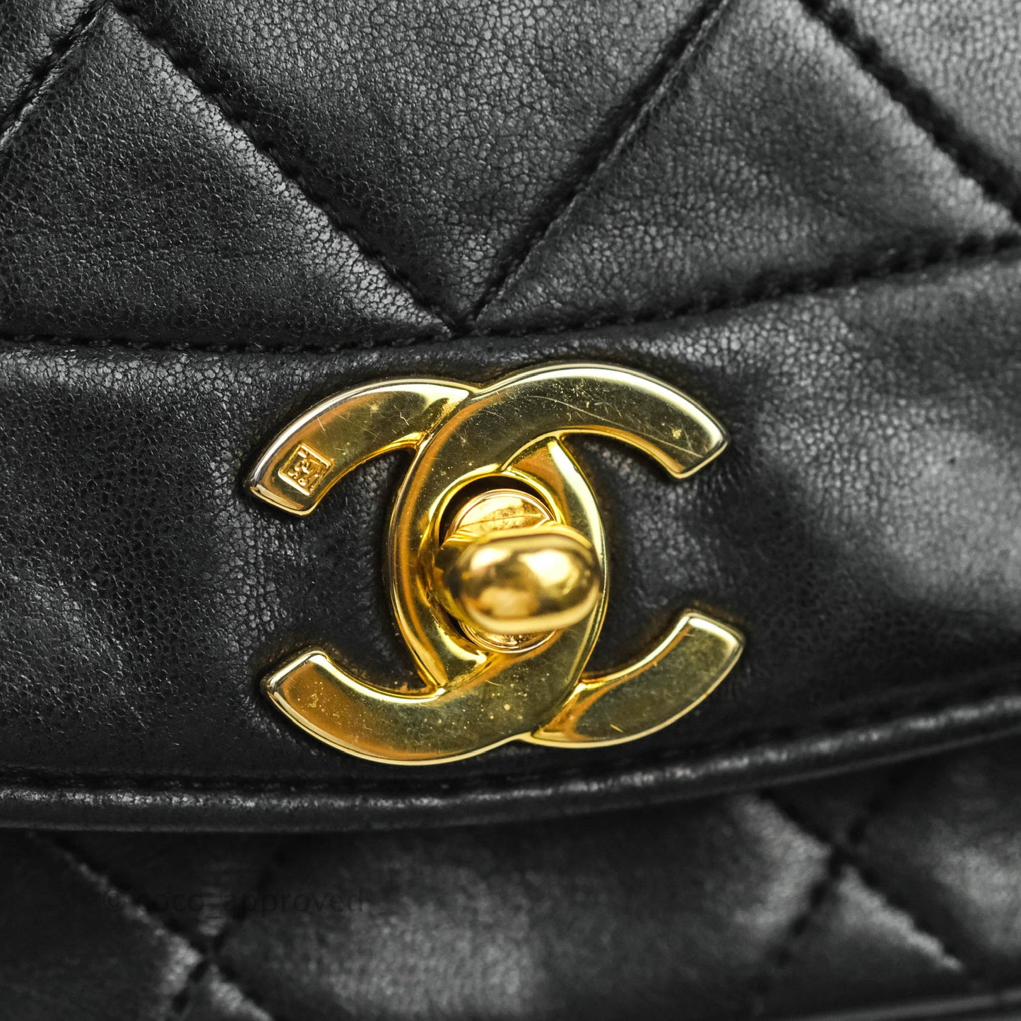 Chanel Black Quilted Lambskin Small Vintage Classic Diana Flap Bag