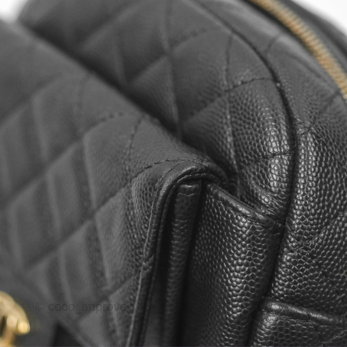 Chanel CC Day Camera Bag Black Caviar Gold Hardware
