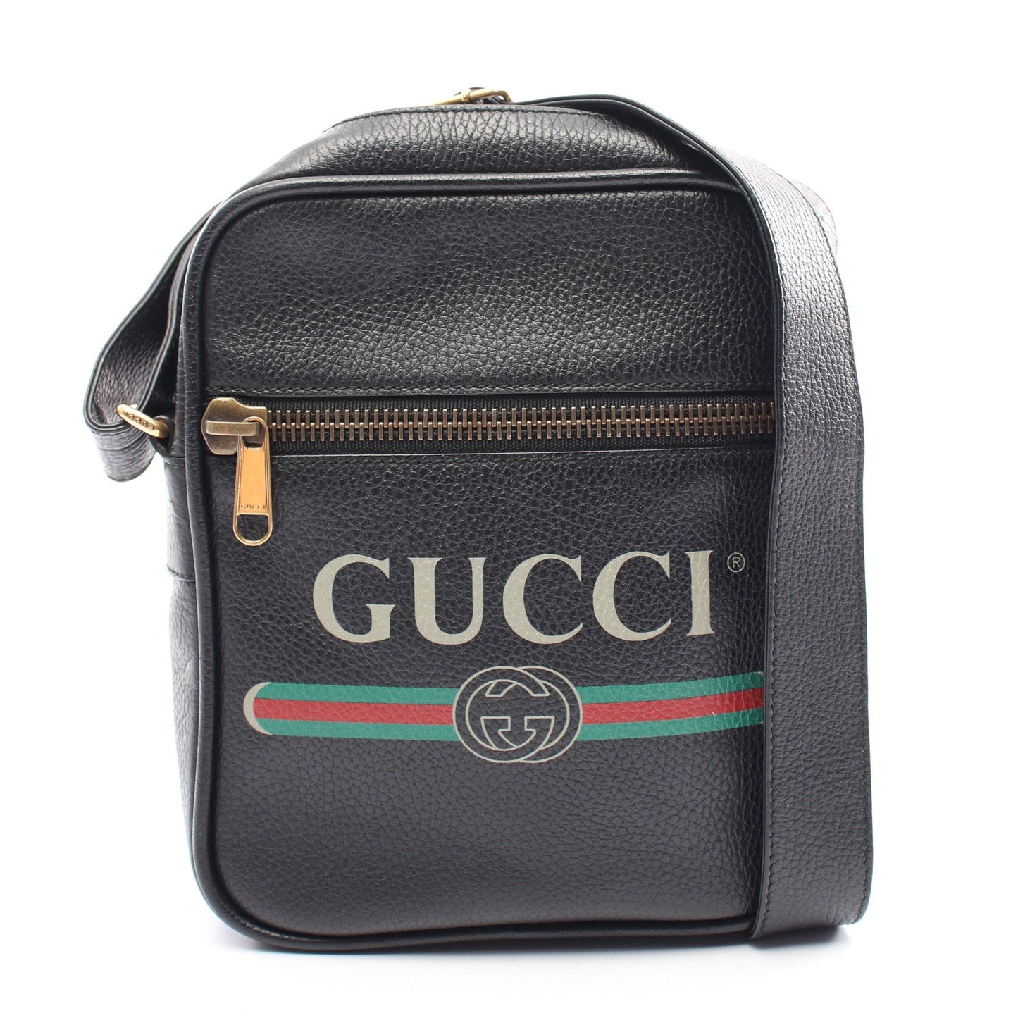 Luxury Gucci Trending 2025 Luxury Gucci Trending 2025 print Shoulder bag Leather Black Multicolor