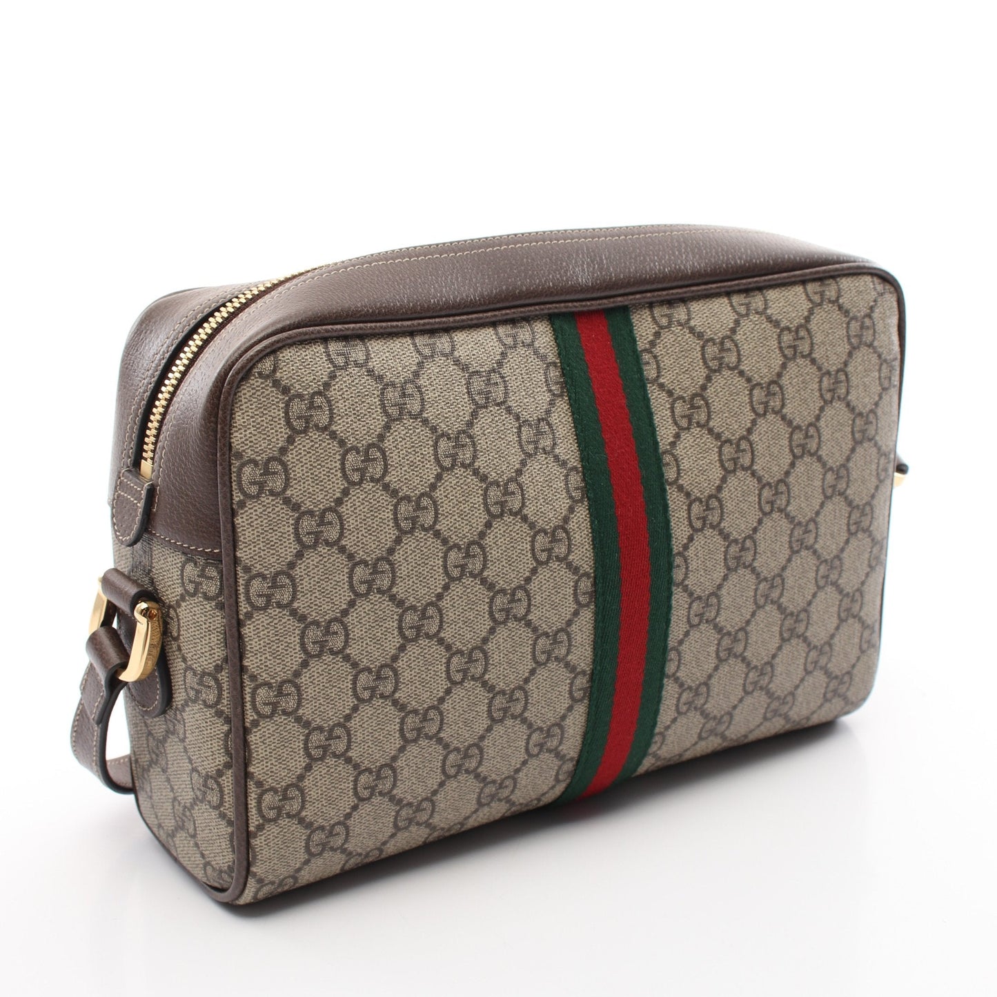 Luxury Gucci Trending 2025 Ophidia GG Supreme Sherry line Small Shoulder bag PVC Leather Beige Multicolor