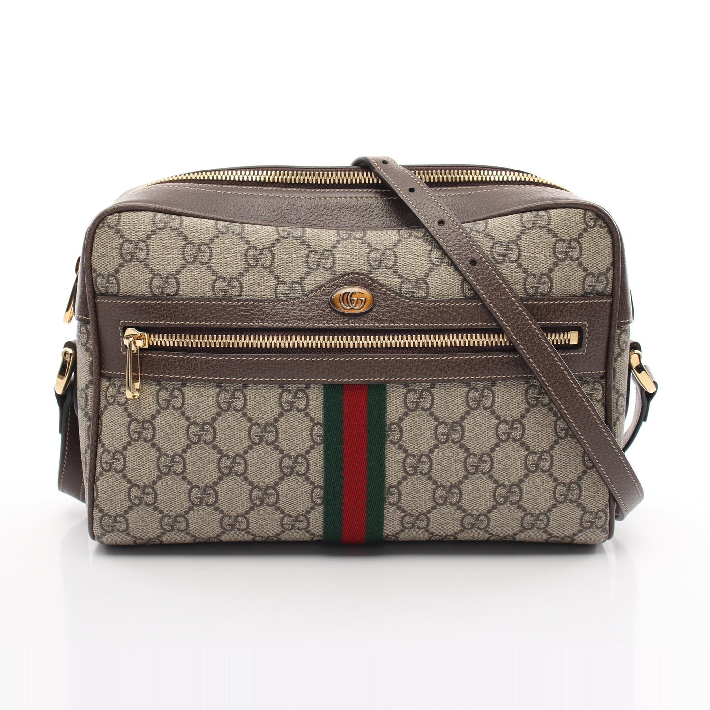 Luxury Gucci Trending 2025 Ophidia GG Supreme Sherry line Small Shoulder bag PVC Leather Beige Multicolor