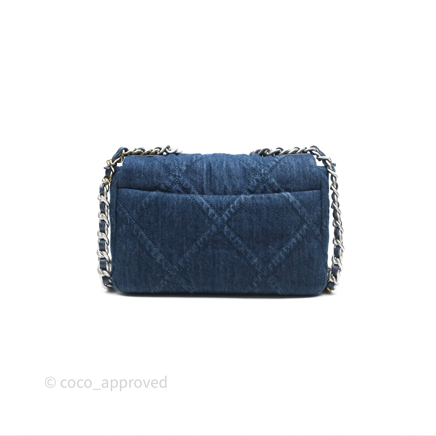 Chanel 19 Small Denim Fabric Mixed Hardware 22P