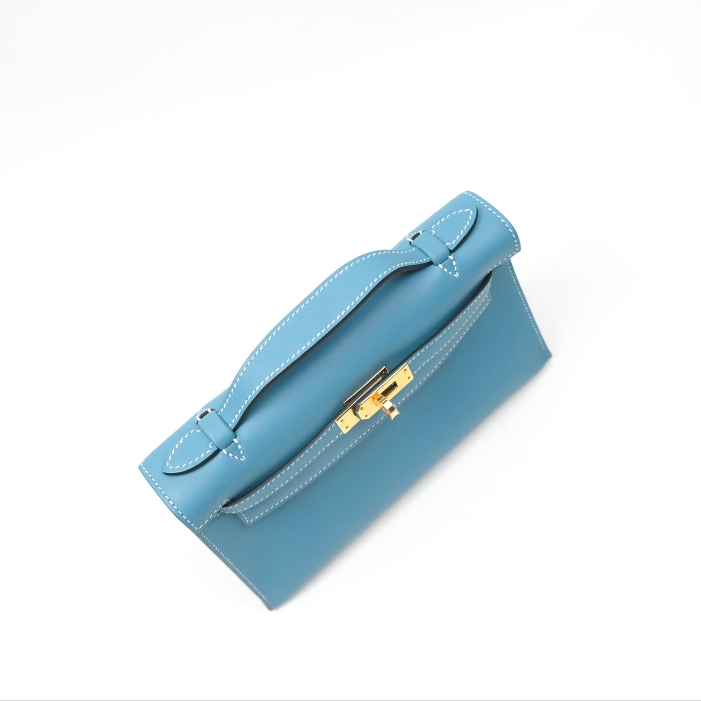 Hermès Kelly Mini Pochette Bleu Jean Swift Gold Hardware