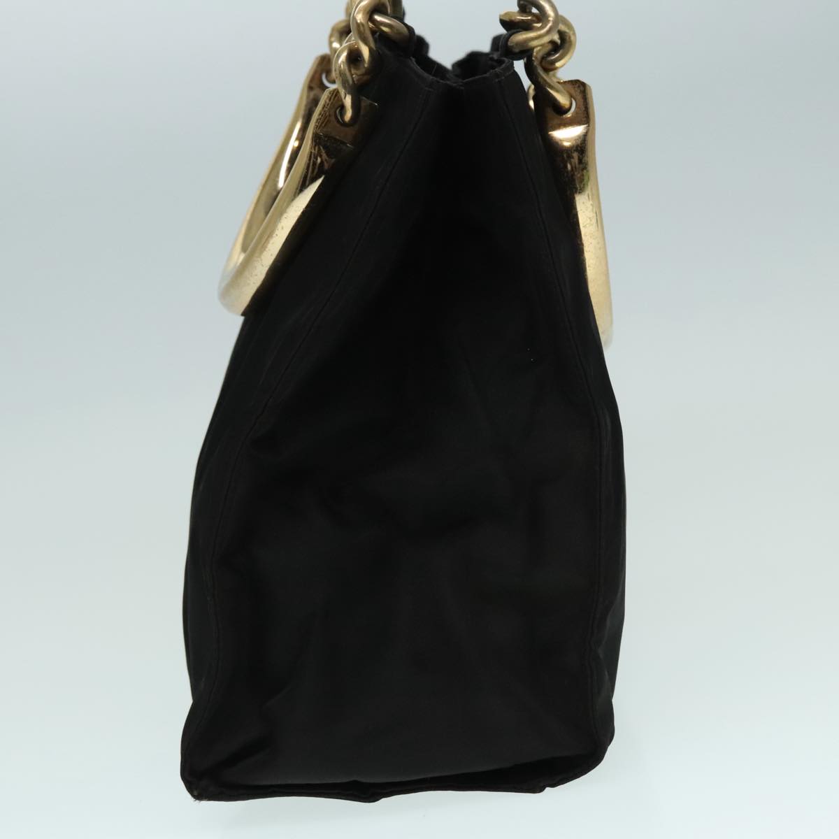 Luxury Prada Hand Bag Nylon Black Gold  93333