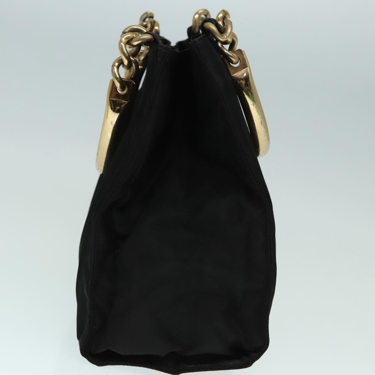 Luxury Prada Hand Bag Nylon Black Gold  93333