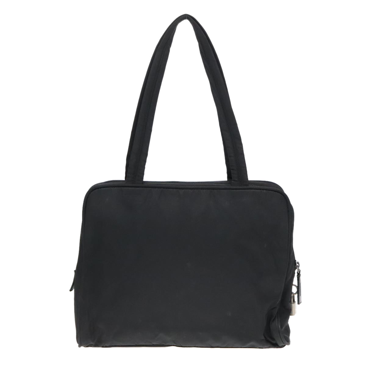 Luxury Prada Hand Bag Nylon Black Silver  93363