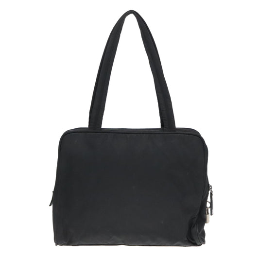 Luxury Prada Hand Bag Nylon Black Silver  93363