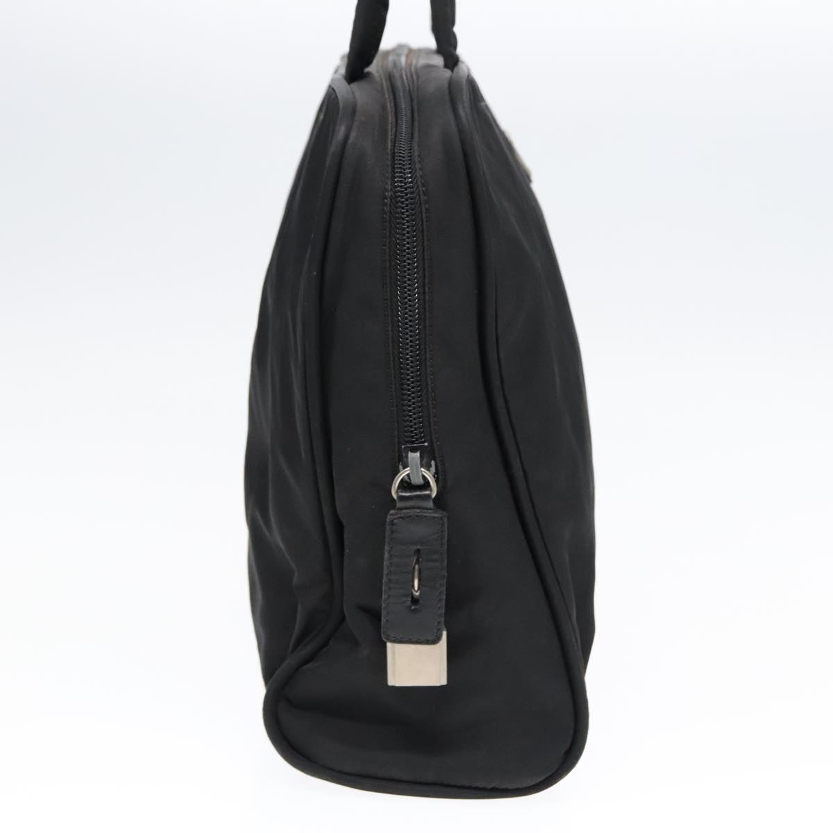 Luxury Prada Hand Bag Nylon Black Silver  93363