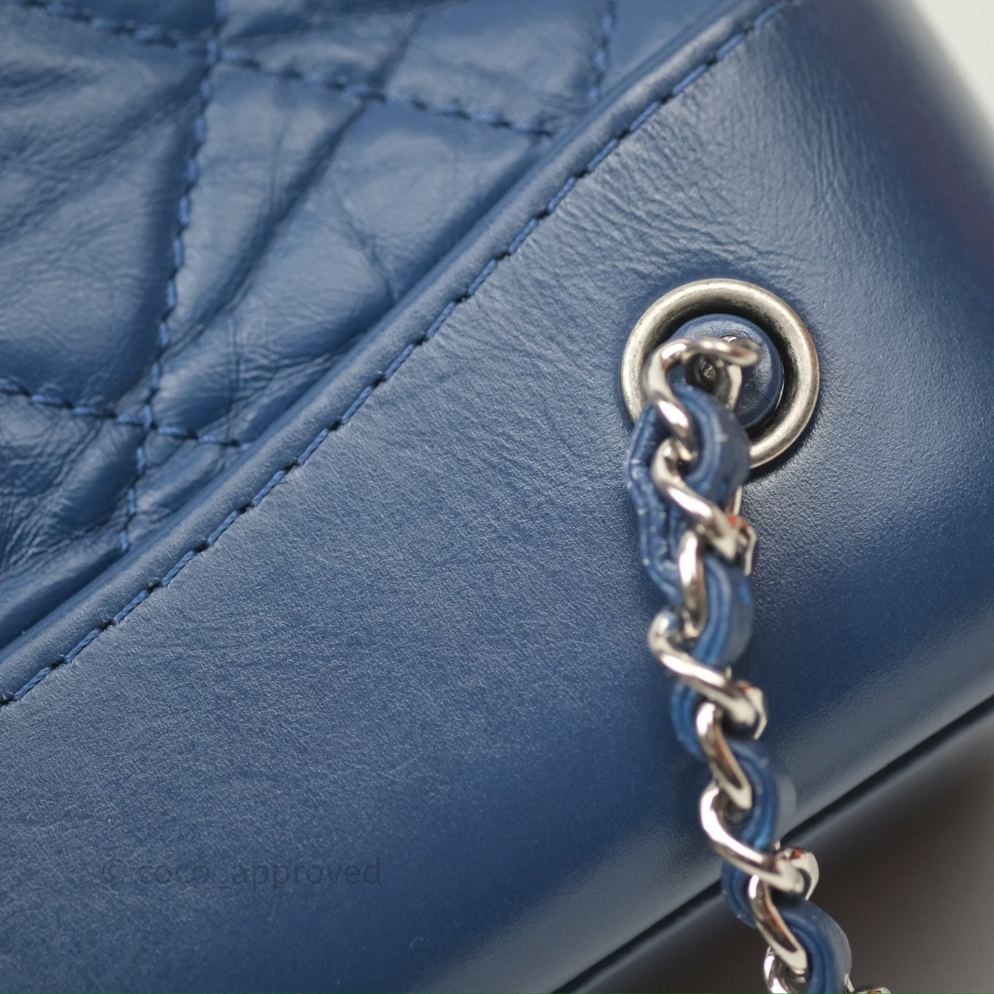 Chanel Small Gabrielle Backpack Blue Aged Calfskin