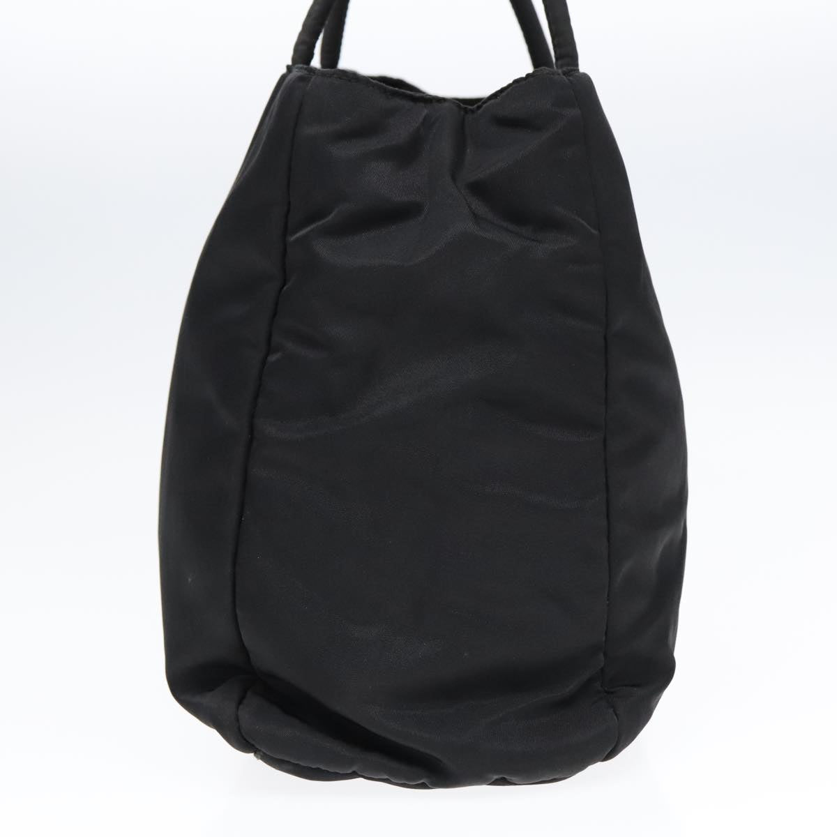 Luxury Prada Hand Bag Nylon Black Silver  93365