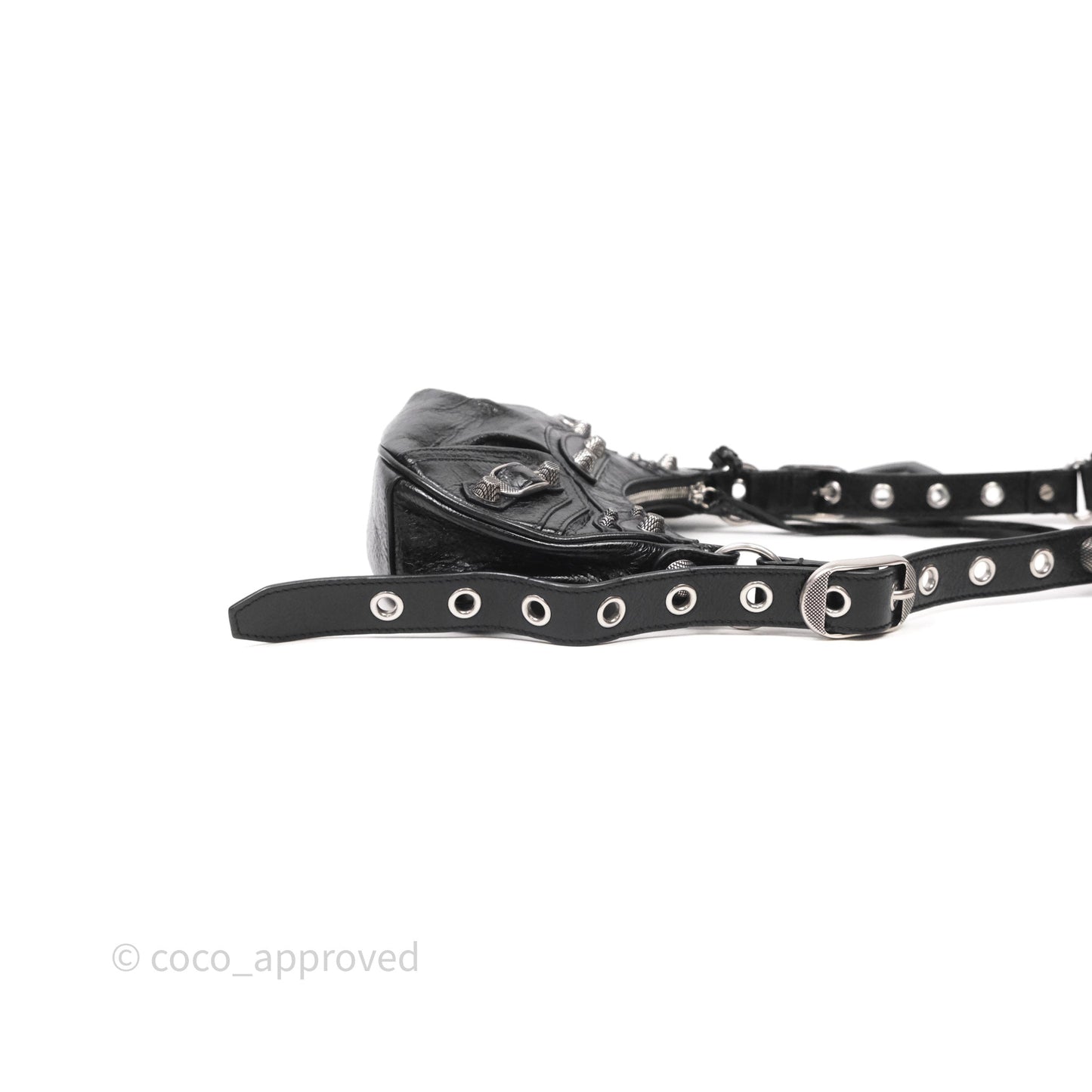 Balenciaga Le Cagole Shoulder Bag Black Calfskin Silver Hardware