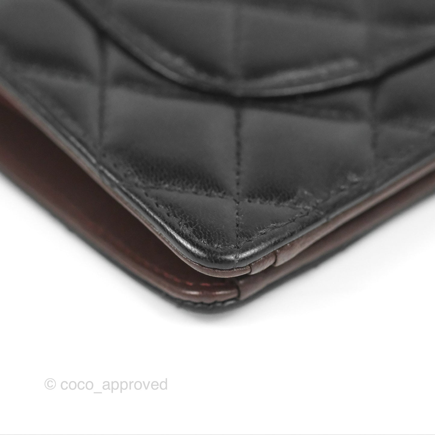 Chanel Classic Long Wallet Quilted Black Lambskin Gold Hardware