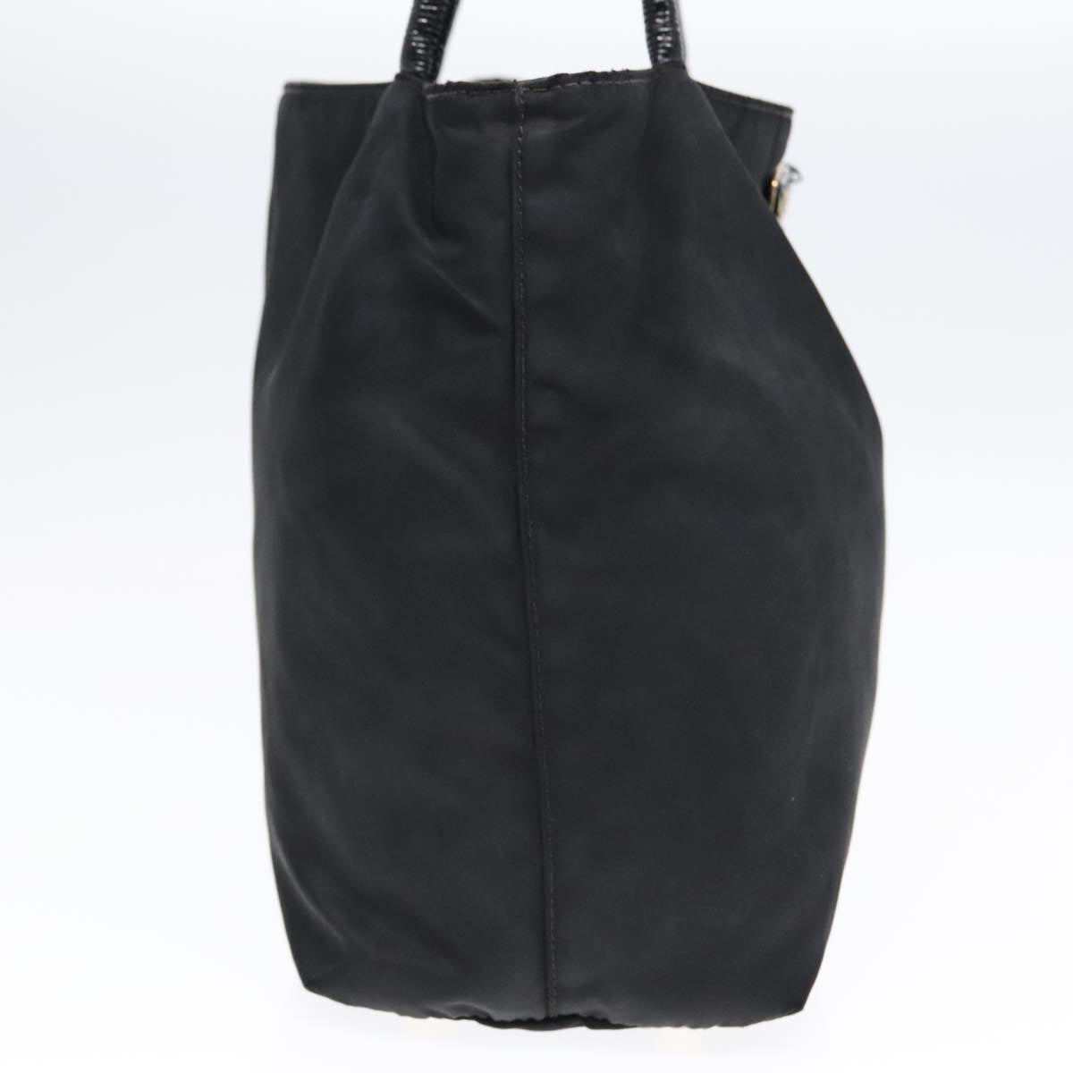 Luxury Prada Hand Bag Nylon Black Gold  93375
