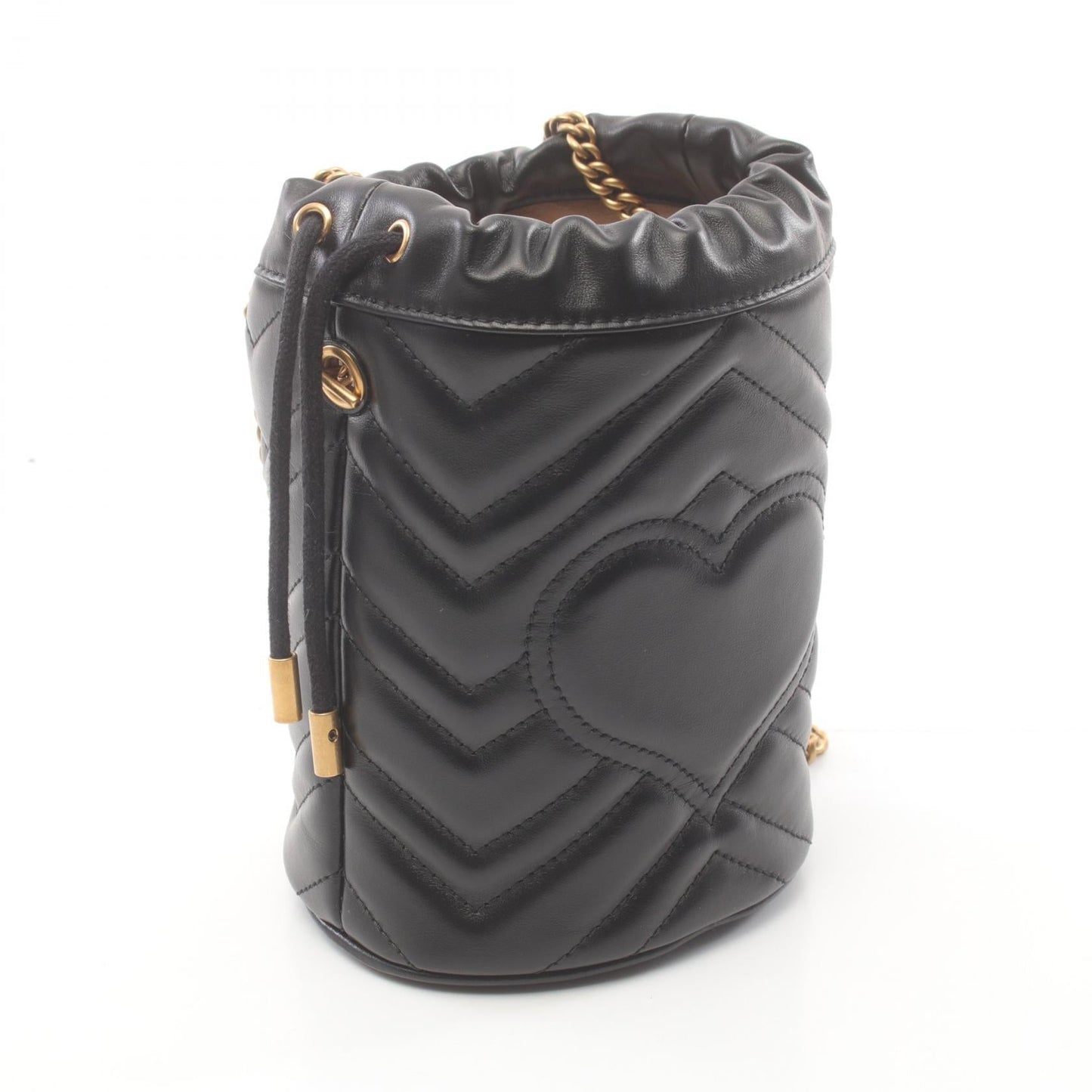 Luxury Gucci Trending 2025 GG Marmont Mini Bucket Bag Shoulder bag Leather Black