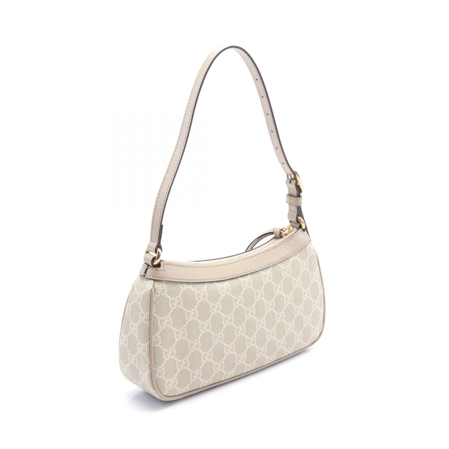 Luxury Gucci Trending 2025 Ophidia Small GG Supreme Shoulder bag PVC Coated Canvas Leather Beige White