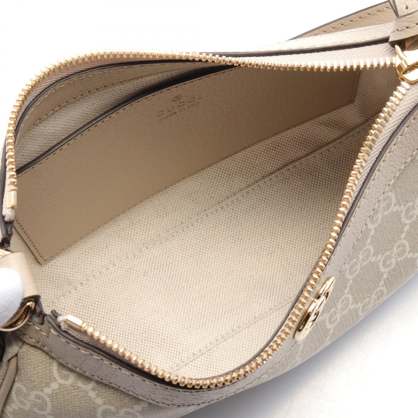 Luxury Gucci Trending 2025 Ophidia Small GG Supreme Shoulder bag PVC Coated Canvas Leather Beige White