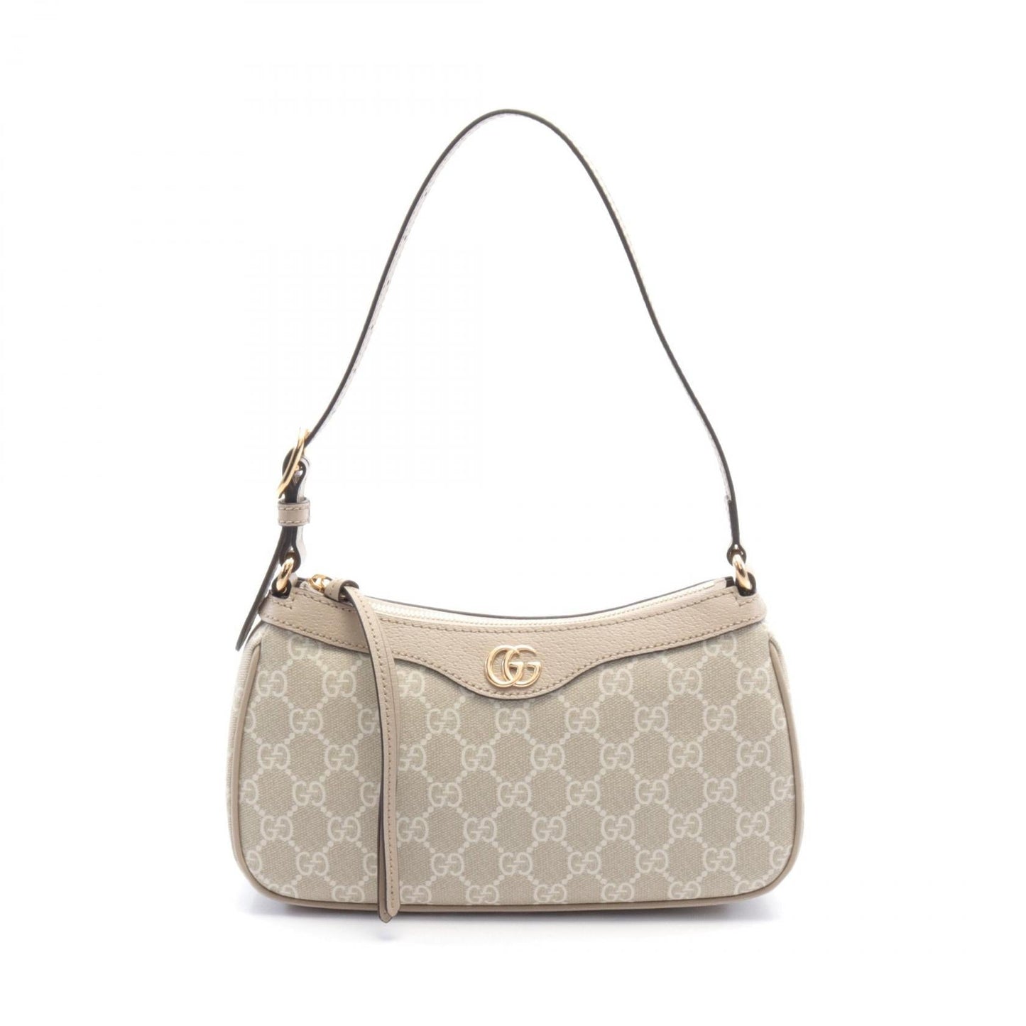 Luxury Gucci Trending 2025 Ophidia Small GG Supreme Shoulder bag PVC Coated Canvas Leather Beige White