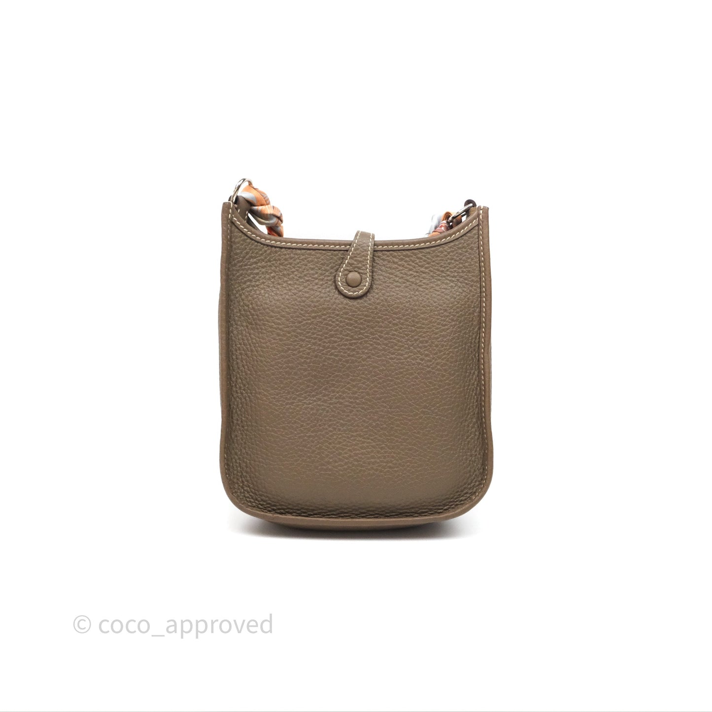 Hermès Mini Evelyne 16 Etoupe Clemence Palladium Hardware