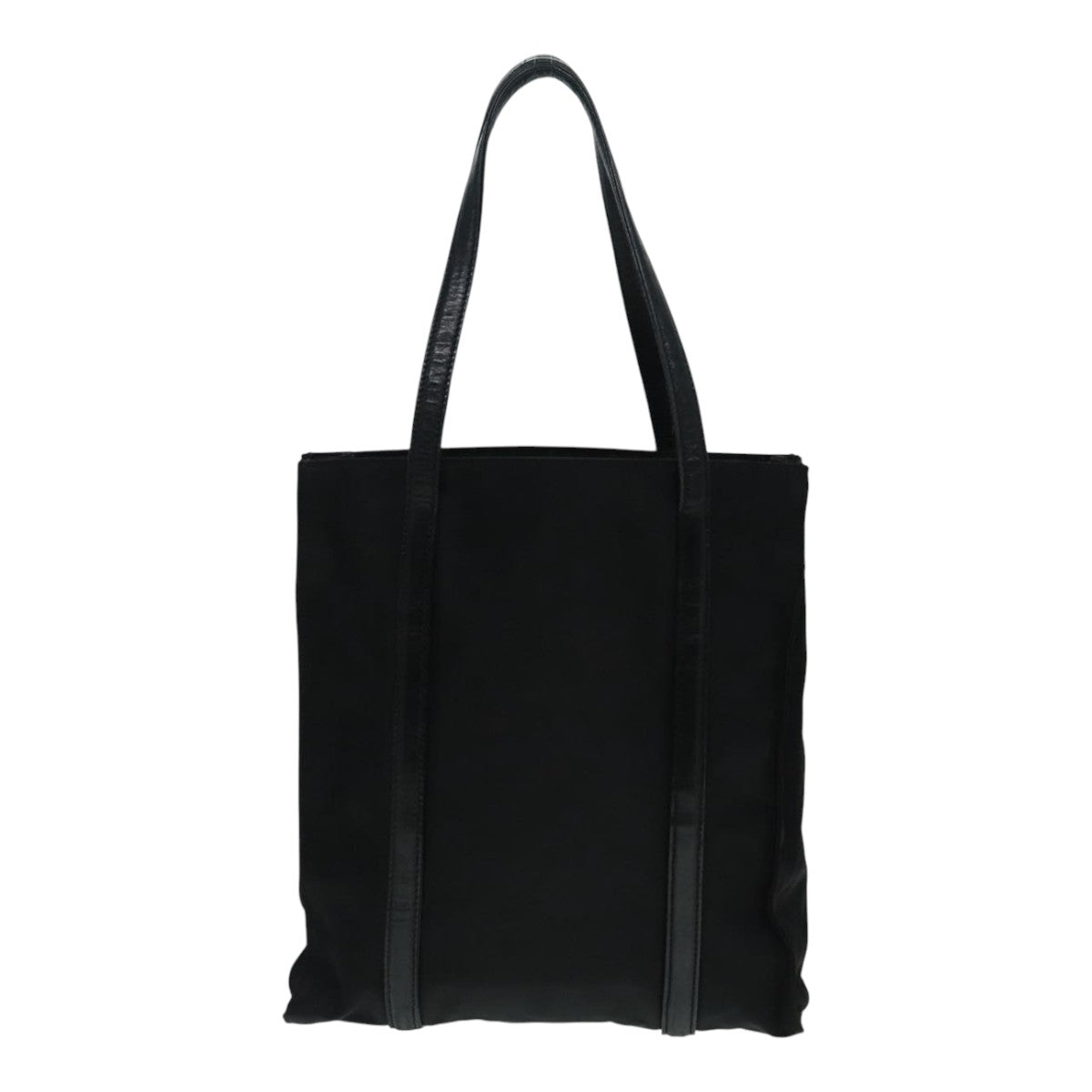 Luxury Prada Tote Bag Nylon Black Silver  93397