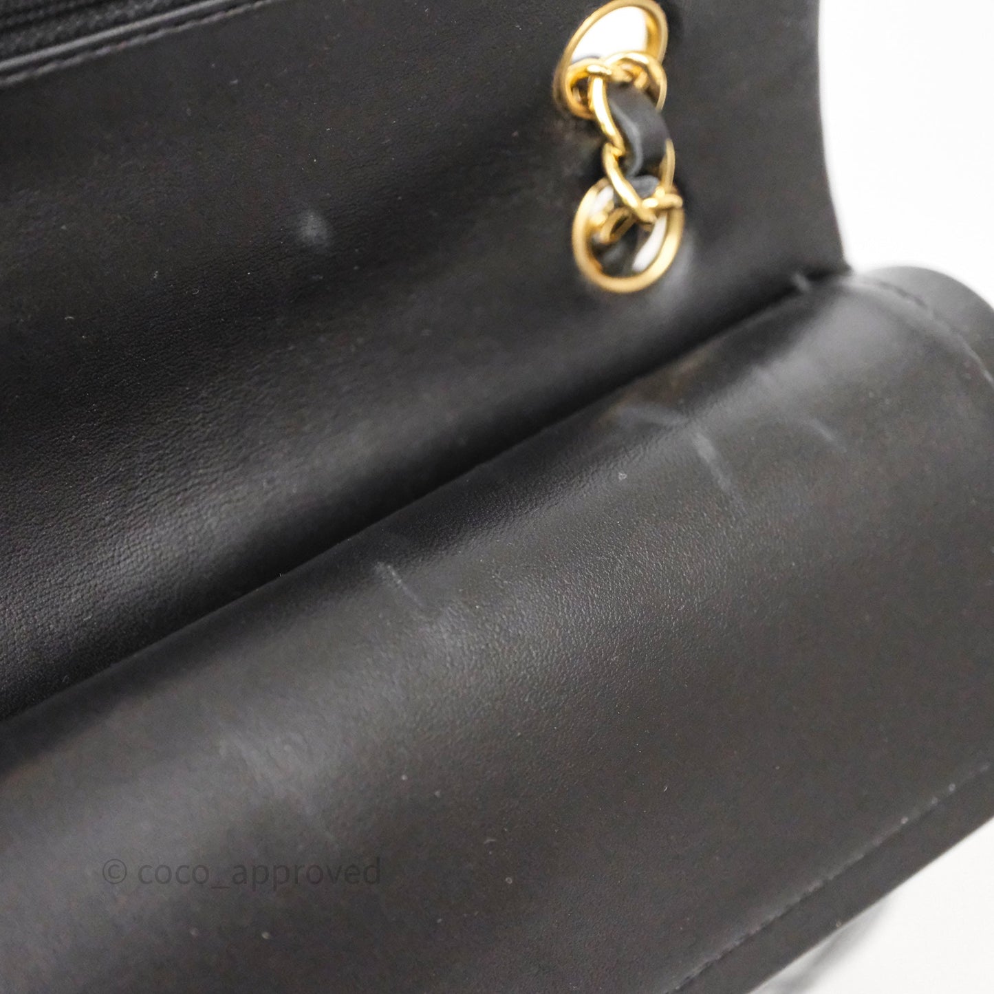 Chanel Classic M/L Medium Flap Quilted Black Lambskin Gold Hardware