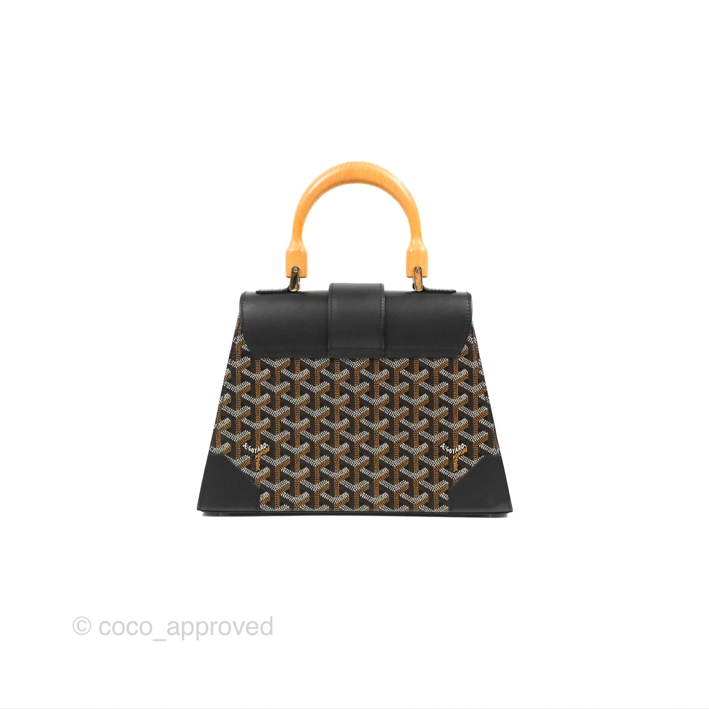 Goyard Saïgon Structuré PM Bag Black Goyardine Canvas