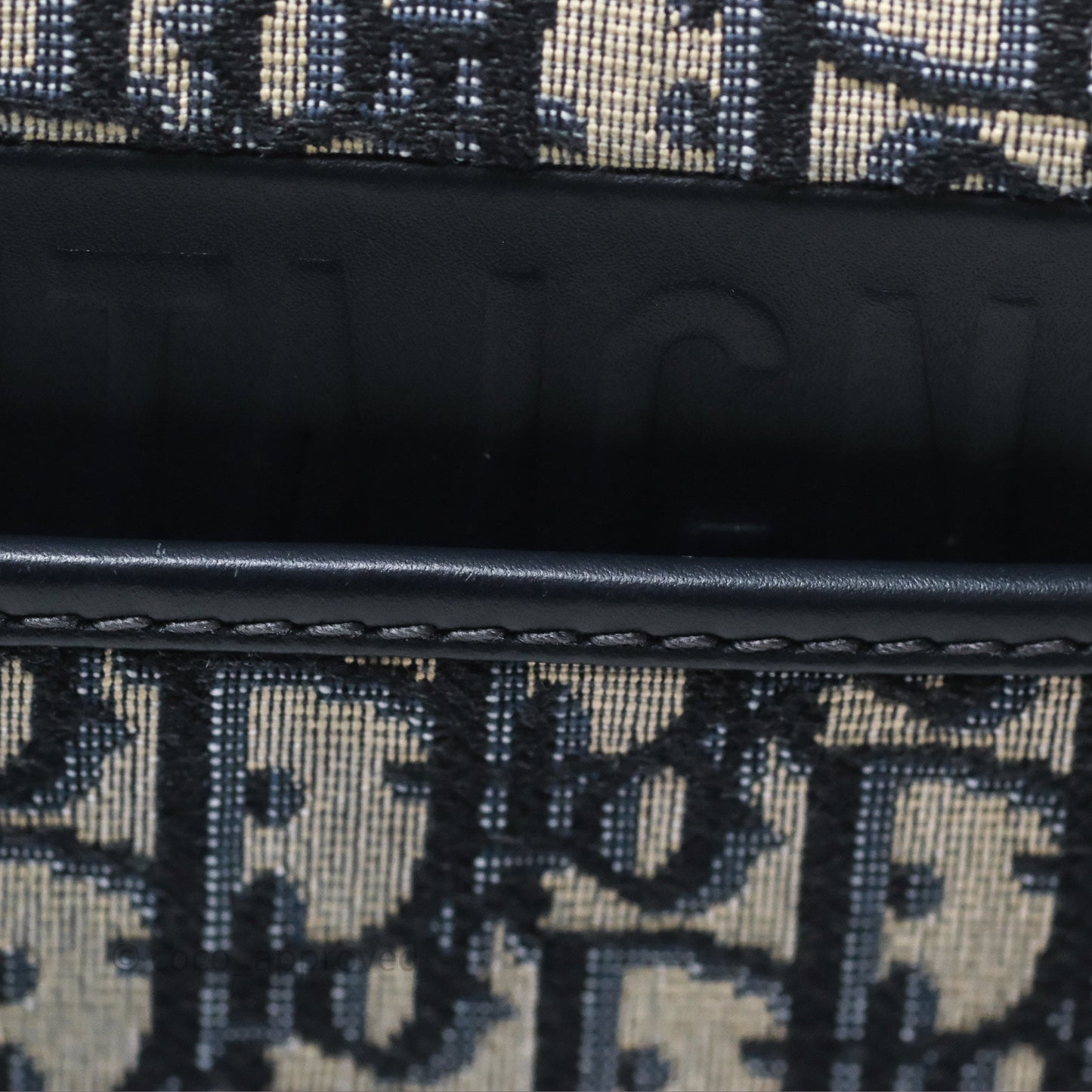 Christian Dior Medium Bobby Bag Blue Oblique Jacquard Canvas