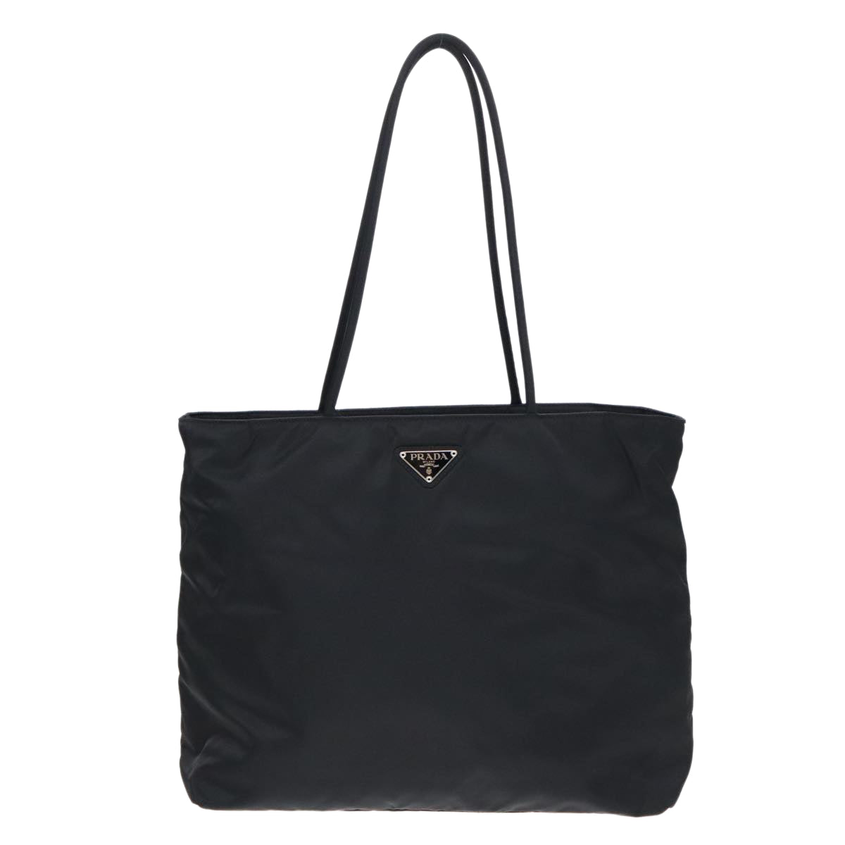 Luxury Prada Tote Bag Nylon Black Silver  93447
