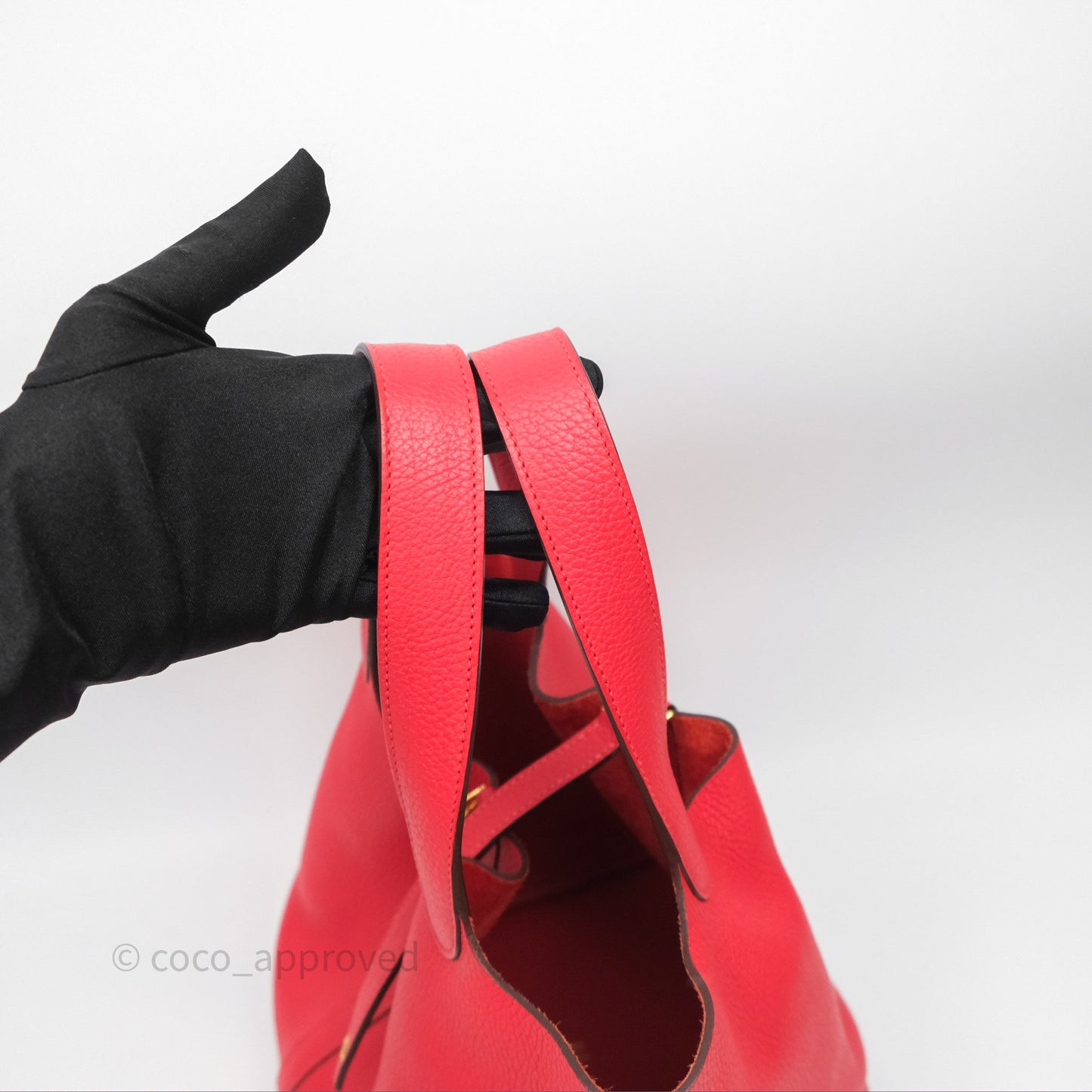 Hermès Picotin 22 Rouge Tomate S5 Clemence Gold Hardware