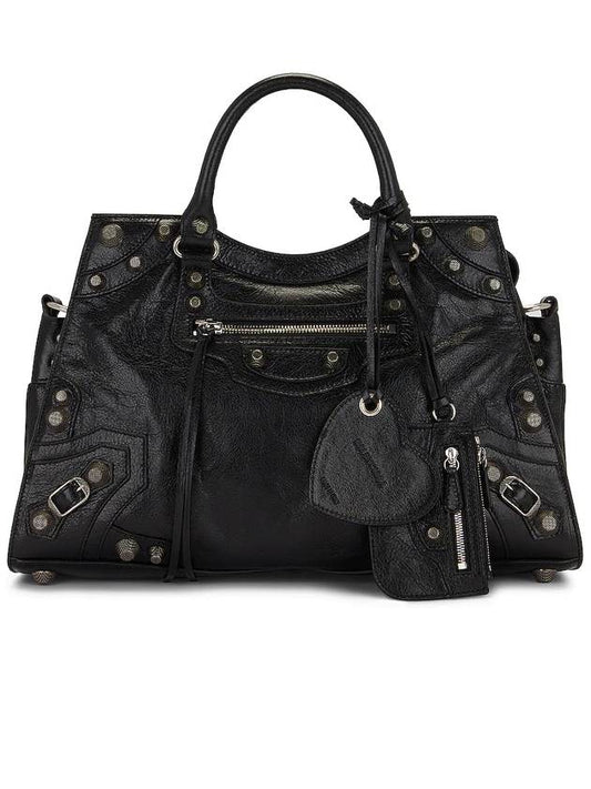 Luxury Balenciaga Neo Cagole City Tote Bag Black