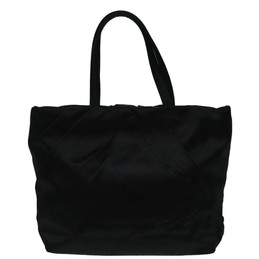 Luxury Prada Hand Bag Satin Black Gold  93461