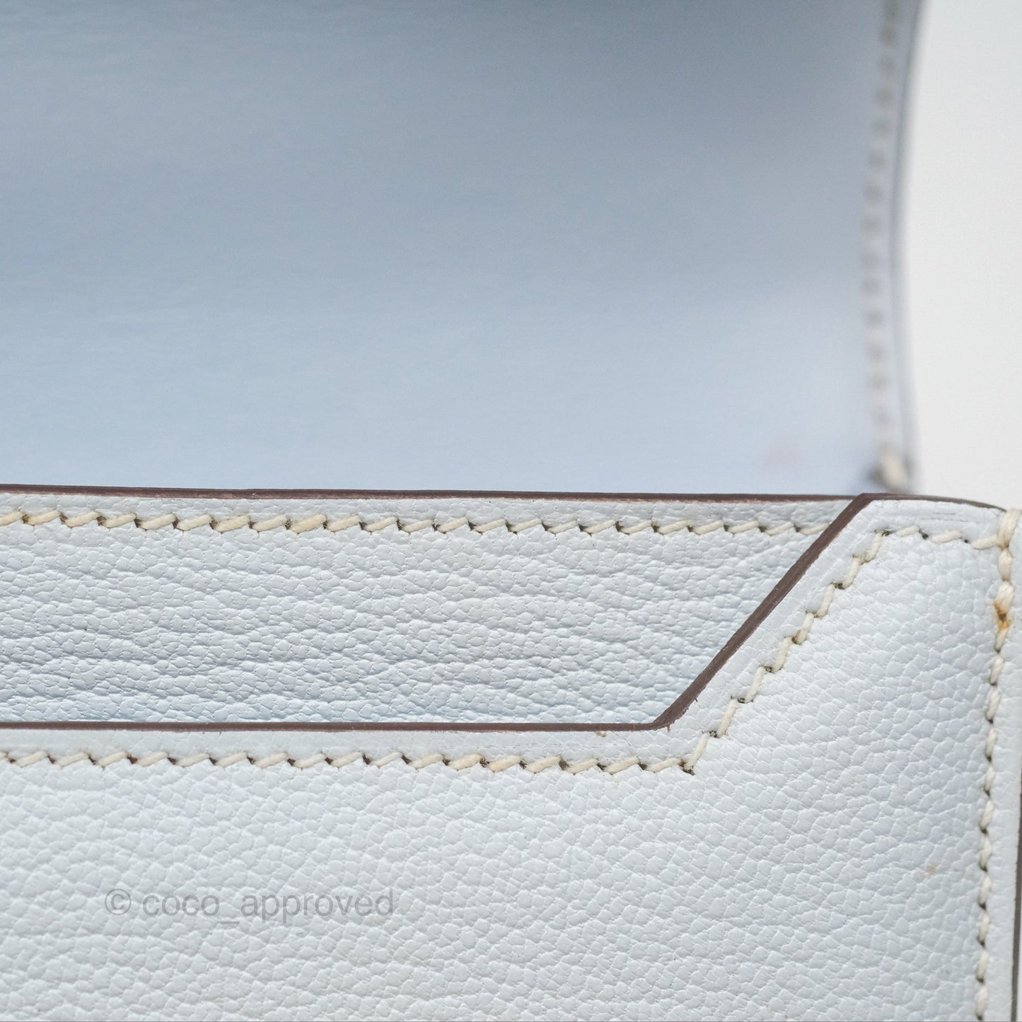 Hermes Mini Verrou Bleu Brume Chèvre Mysore Gold Hardware