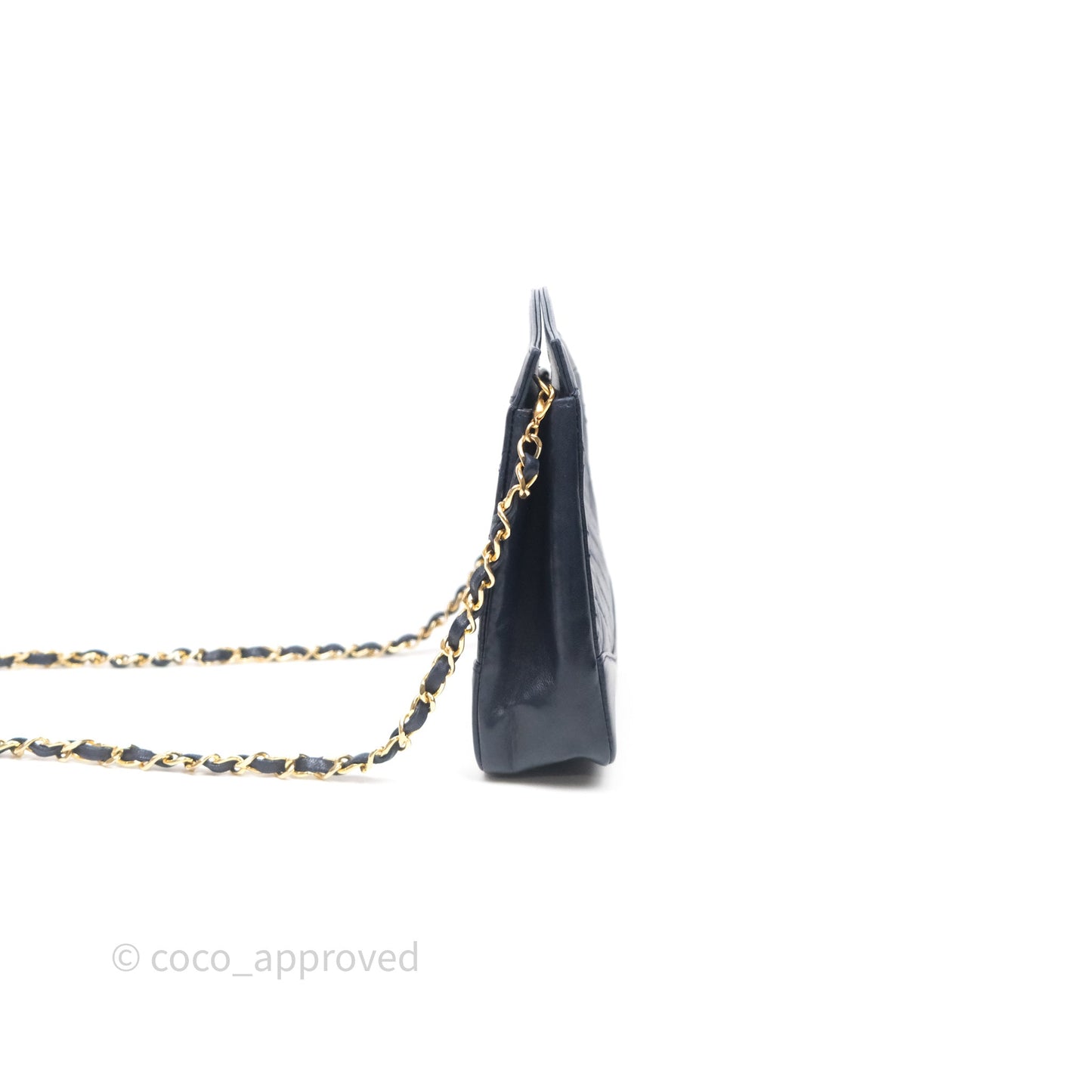 Chanel Vintage 31 Navy Lambskin 24K Gold Hardware
