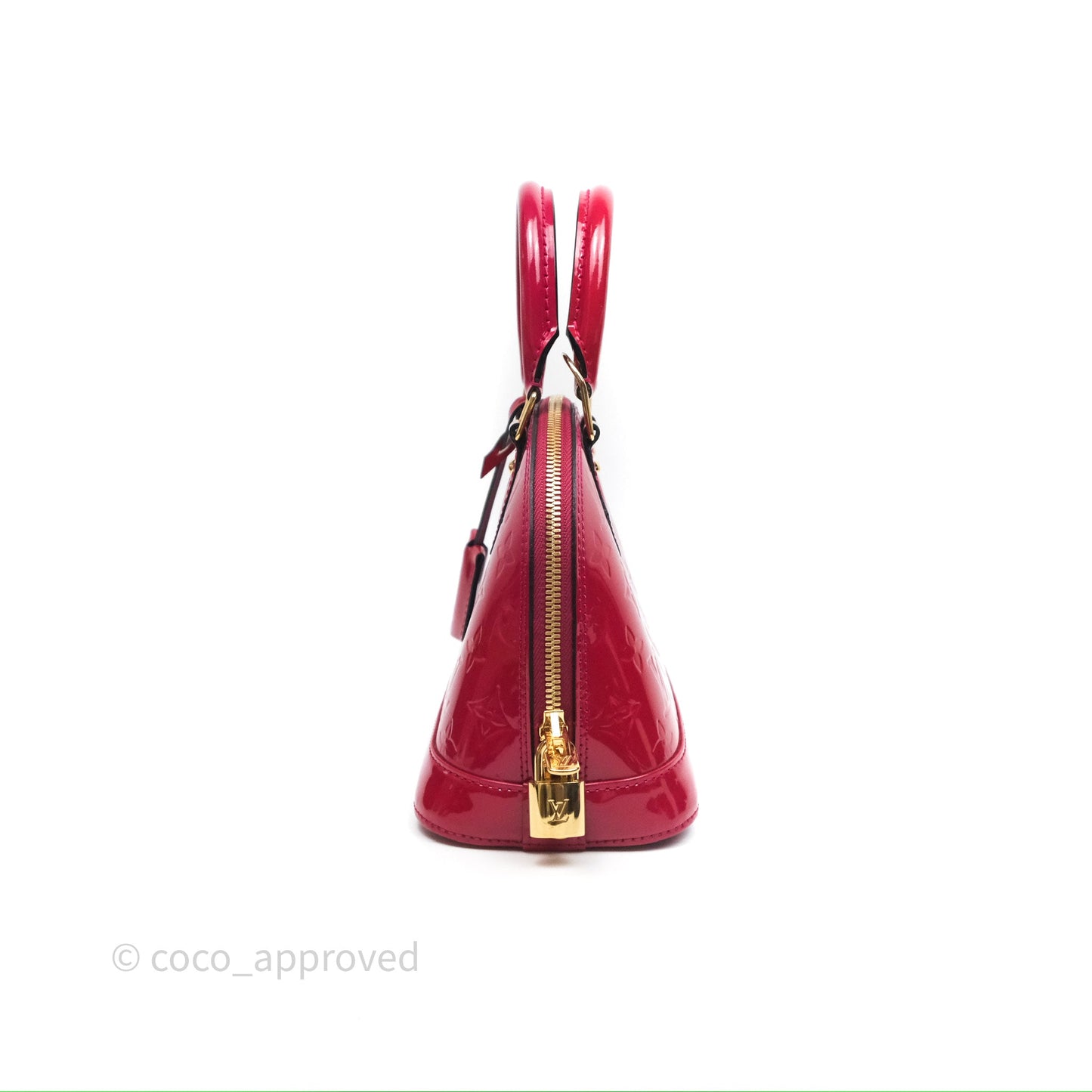 Louis Vuitton Alma BB Red Patent Gold Hardware