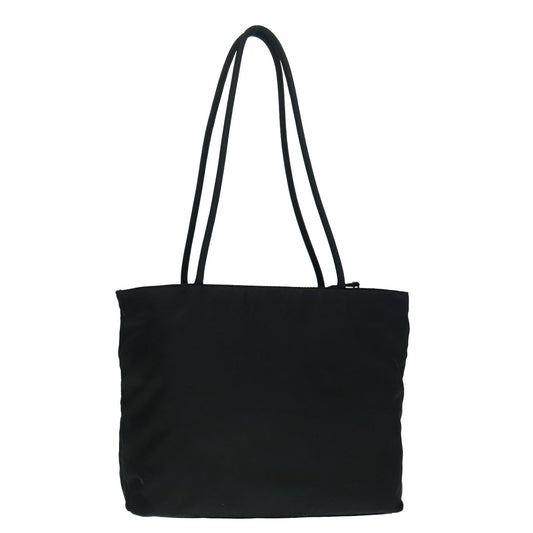 Luxury Prada Tote Bag Nylon Black Silver  93528