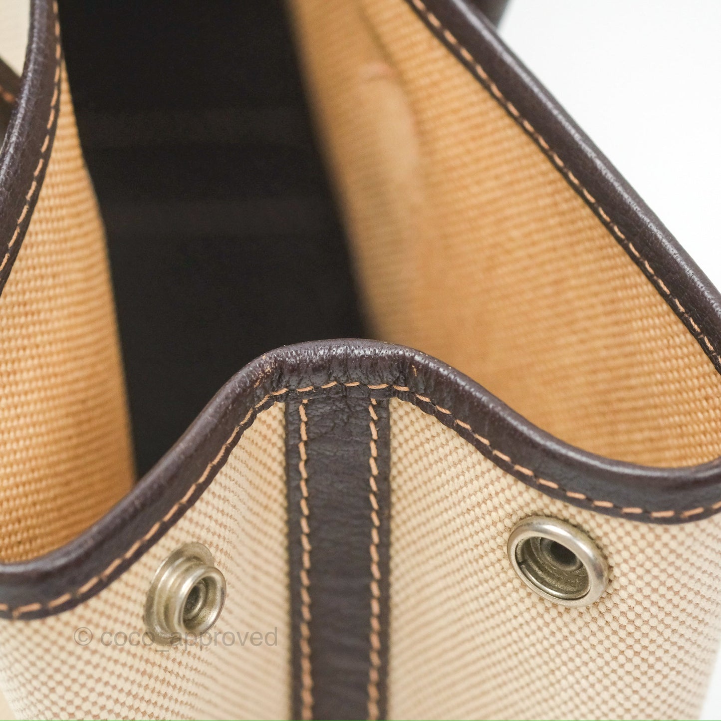 Hermès Garden Party 30 Canvas Brown/ Natural