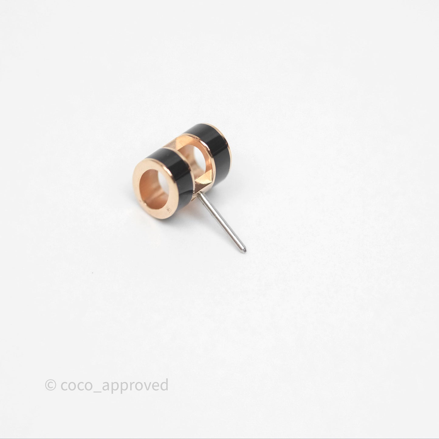 Hermès Pop H Earrings Black Rose Gold Hardware