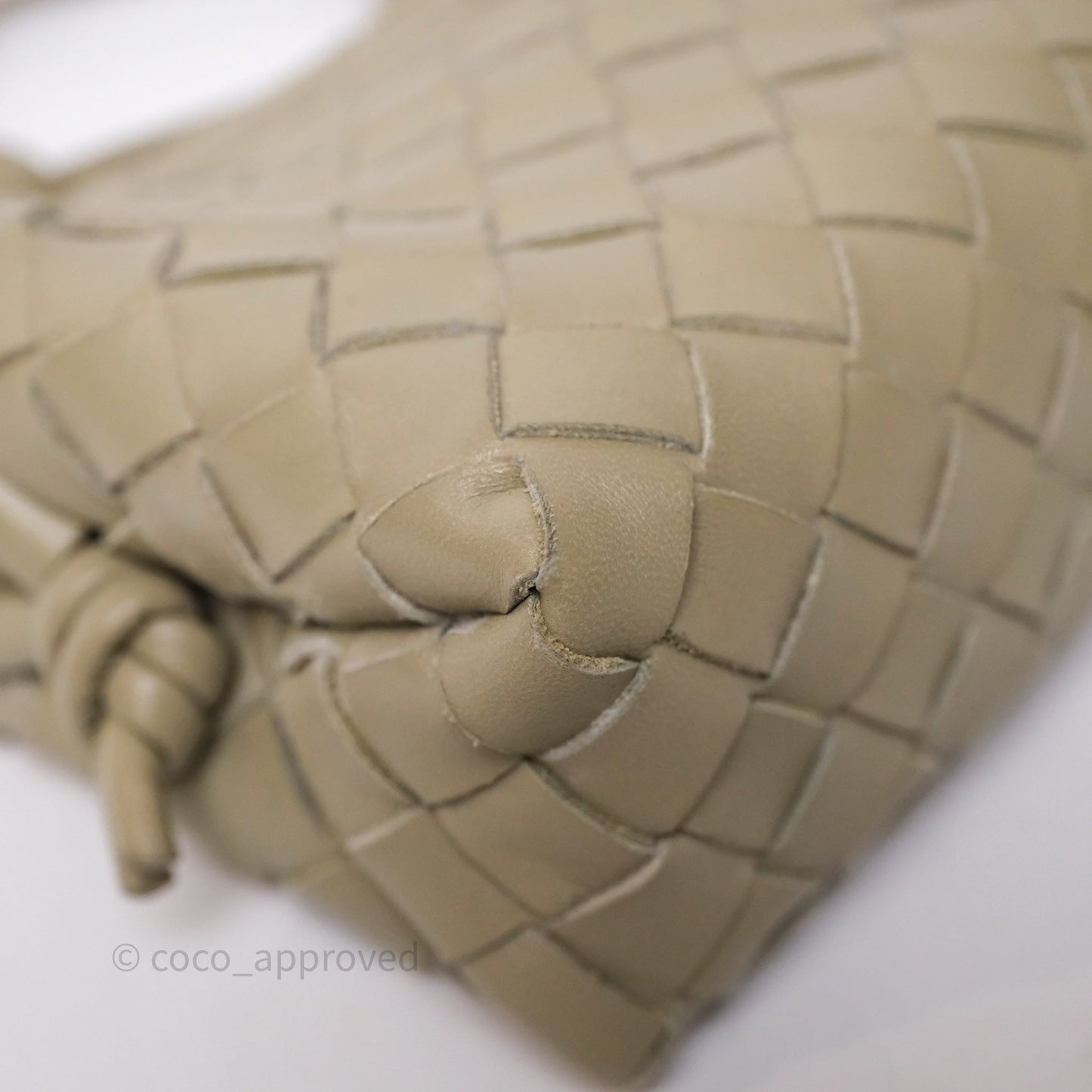 Bottega Veneta Mini Loop Camera Bag Intrecciato Lambskin Travertine