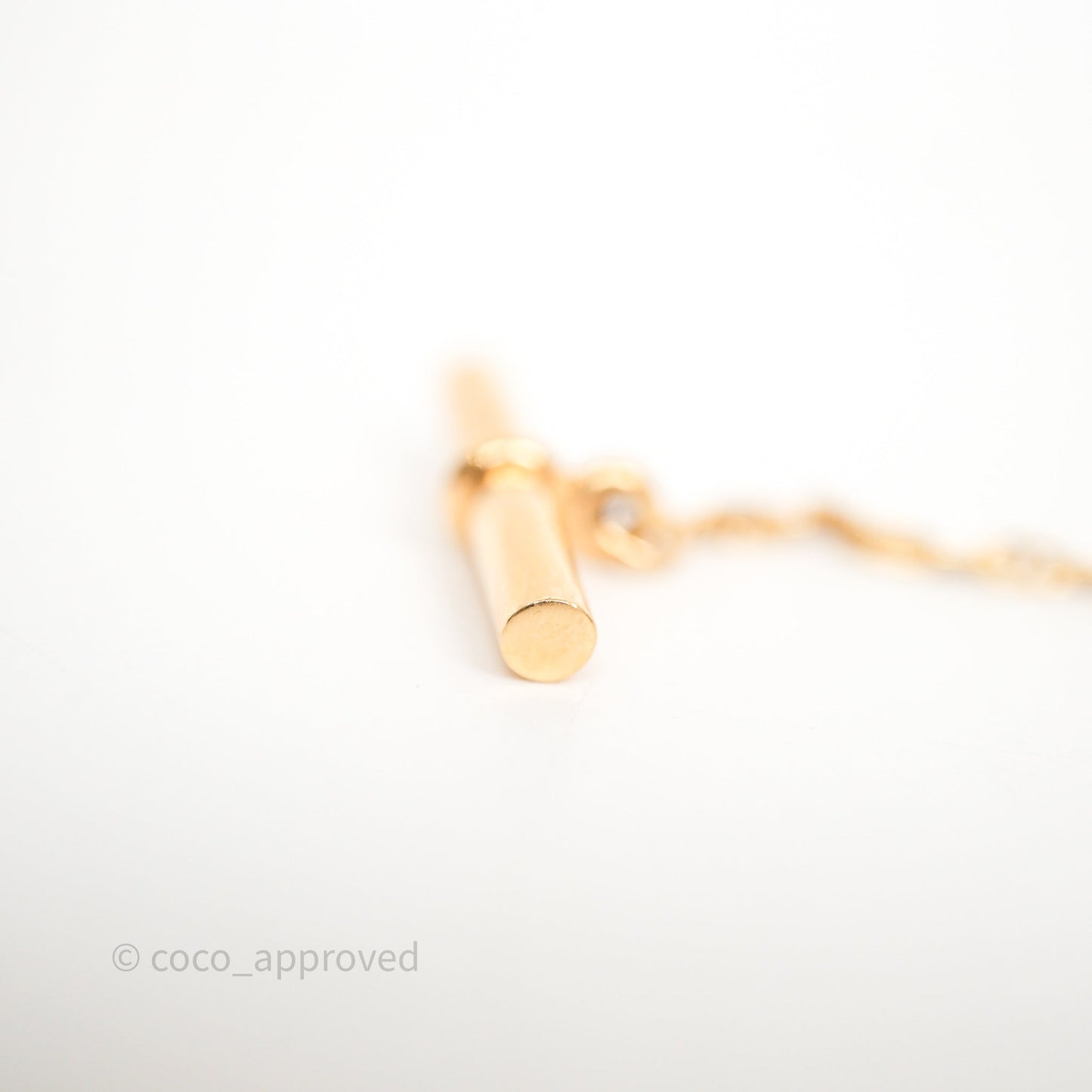 Hermes Sautoir 120cm 18K Necklace Gold Tone