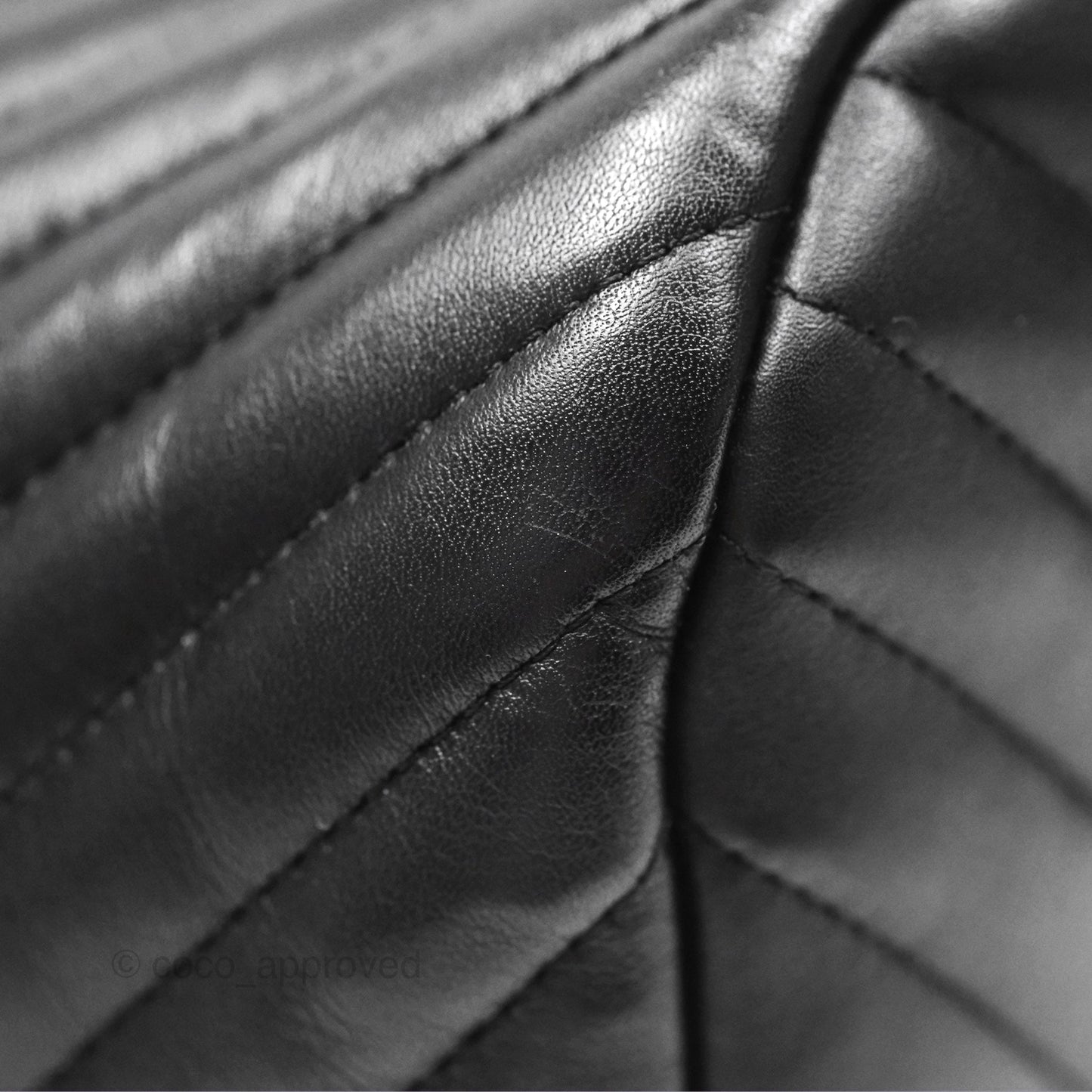 Chanel Medium Chevron Urban Spirit Backpack Black Calfskin Silver Hardware