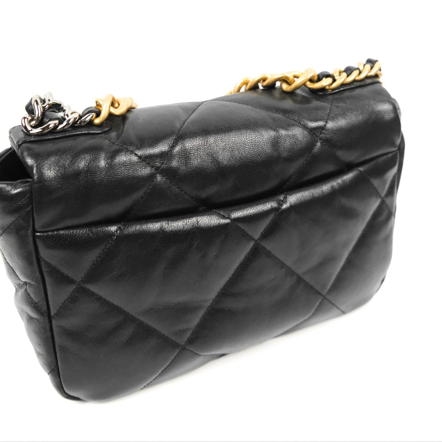Chanel 19 Small Black Goatskin Mixed Hardware