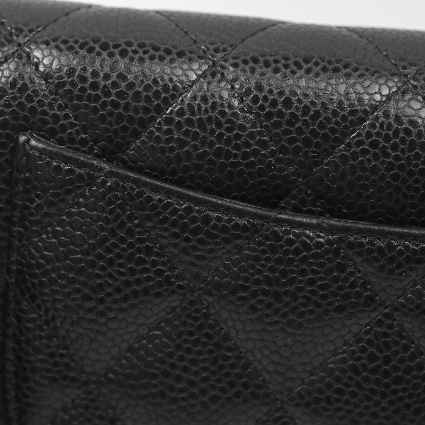 Chanel Quilted Classic Zip Long Wallet Black Caviar Gold Hardware