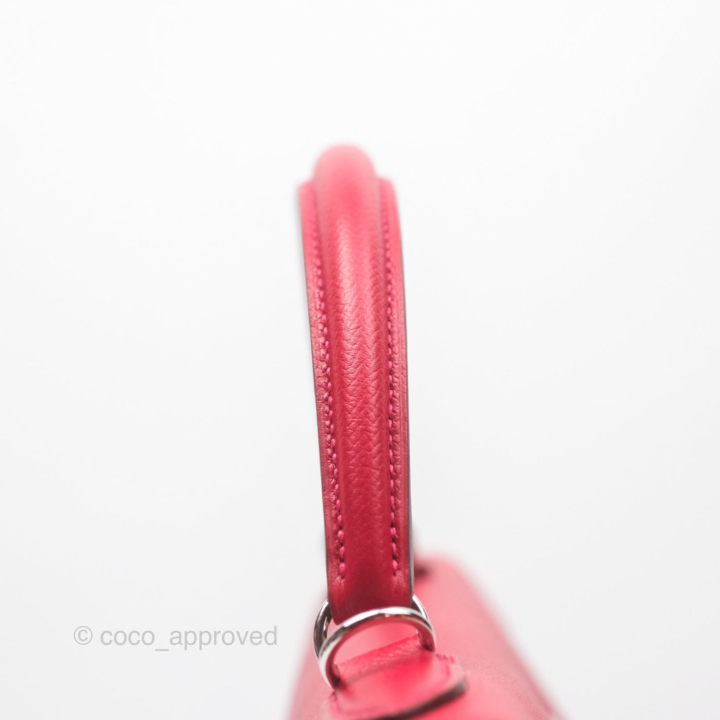 Hermès Kelly 32 Sellier Rouge Casaque Q5 Epsom Palladium Hardware
