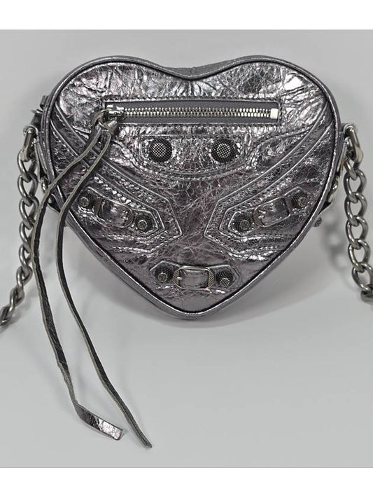 Luxury Balenciaga Lecagol heart chain shoulder bag