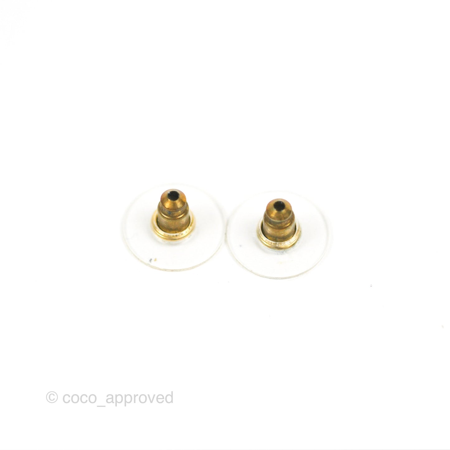 Chanel CC Coco Crystal Earrings Ear Cuff Gold Tone 22P