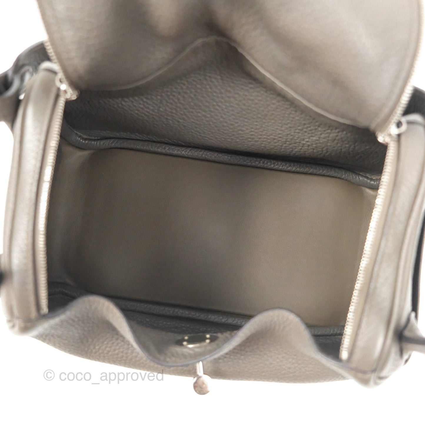 Hermès Lindy 26 Etain 8F Clemence Palladium Hardware