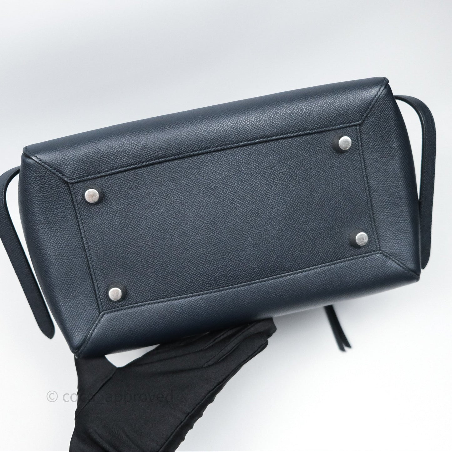 Celine Mini Belt Bag Navy Grained Calfskin Silver Hardware