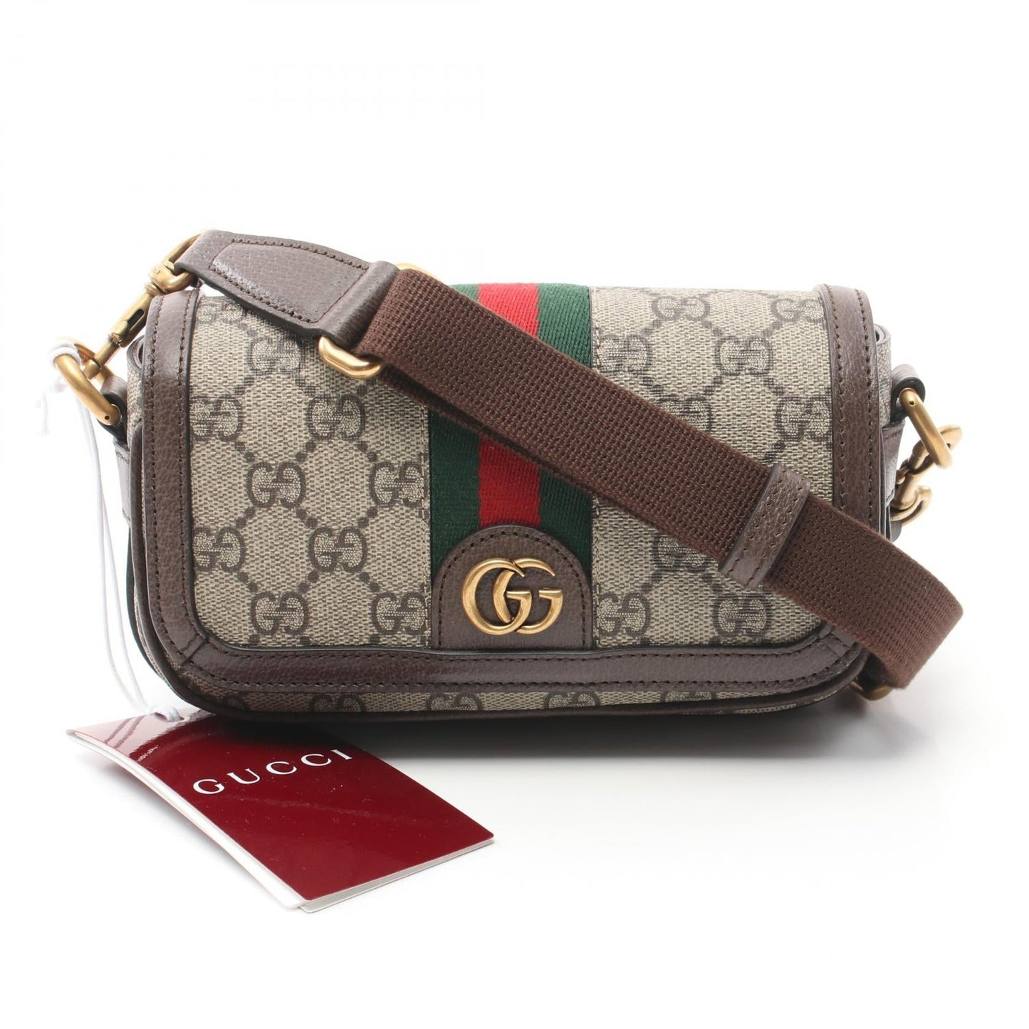 Luxury Gucci Trending 2025 Offdia GG Supreme Super mini Shoulder bag PVC Coated Canvas Leather Beige Brown Multicolor