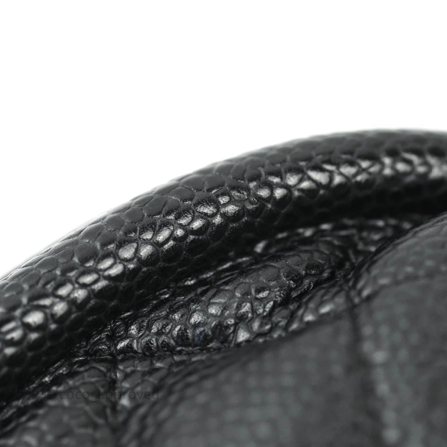 Chanel Quilted Timeless Kisslock Clutch Black Caviar Silver Hardware